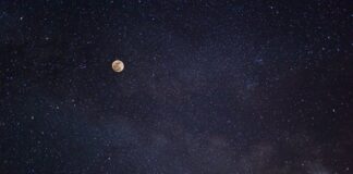Stars and moon