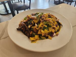 The shawarma plate at Turkish Village. Photo by Drew Saunders.