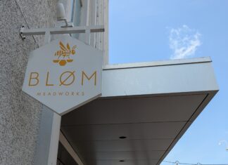 Bløm Mead + Cider's sign outside their 4th Street location.