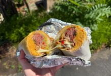 The “Imagination” sandwich on a hero, from the “heavy-hitters” section of the menu. Photo by Anna Whitney.