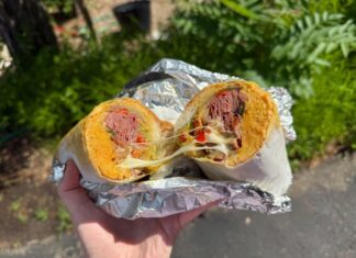 The “Imagination” sandwich on a hero, from the “heavy-hitters” section of the menu. Photo by Anna Whitney.