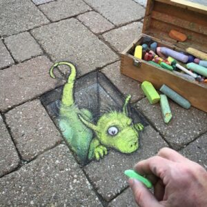 sidewalk chalk art ann arbor artoberfest david zinn