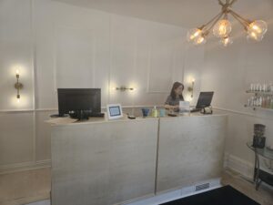 The front desk of Bellanina's. Photo by Drew Saunders.