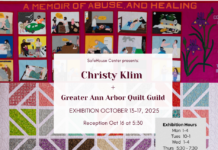 Healing Stitched in Fabric: Christy Klim’s Quilt Exhibit at Riverside Arts Center