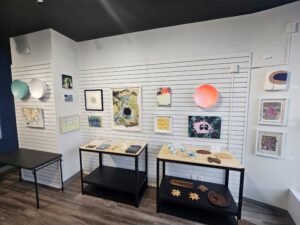 Art for sale in the front of CLUSTER. Photo by Drew Saunders