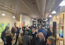 Anna Gersh’s “Artists and Their Teachers” Opens at Former CultureVerse Gallery The opening recenption of “Artists and Their Teachers: the Power of Mentorship in the Transfer of Ideas” in the former CultureVerse gallery on Dec. 5. Photo by Drew Saunders.