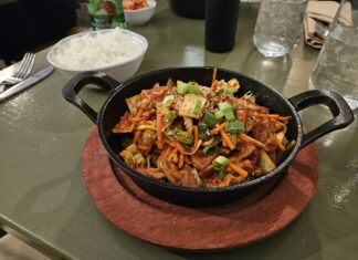 Bori Delivers Fantastic Korean food with Impeccable Attention to Detail Bori's Hot Pot with rice. Photo by Drew Saunders.