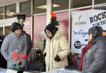 Rockin’ for the Hungry Aims to Raise 1.5 Million Meals for Local Families Cam Barrett and Eileen at the Rockin' for the Hungry. Image credit: Food Gatherer's.