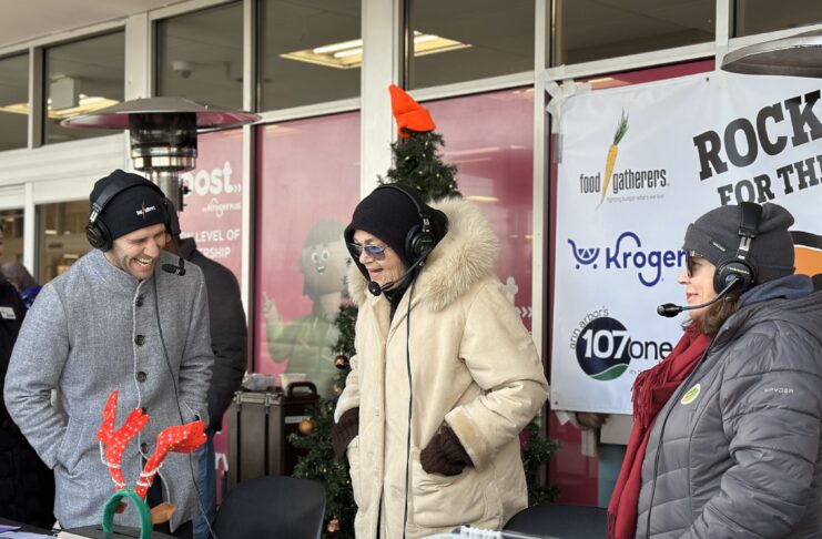Cam Barrett and Eileen at the Rockin' for the Hungry. Image credit: Food Gatherer's.