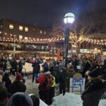 Hundreds of people jammed into Liberty Plaza to remember Alex Pretti on January 26, 2026. Photo by Drew Saunders.