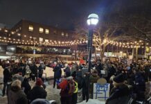 Ann Arbor Remembers Alex Pretti and Protests Trump Administration Hundreds of people jammed into Liberty Plaza to remember Alex Pretti on January 26, 2026. Photo by Drew Saunders.